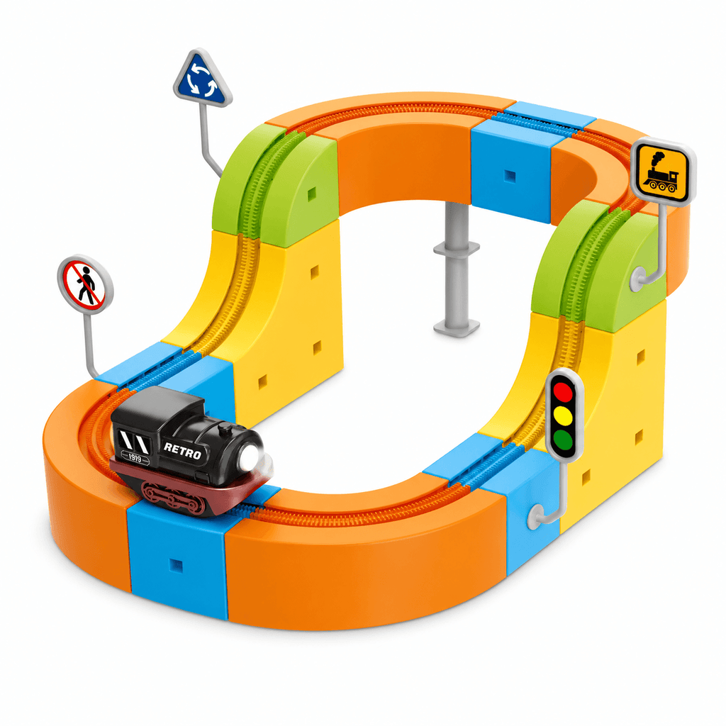 3D STEM Train Track Building Set - main product image