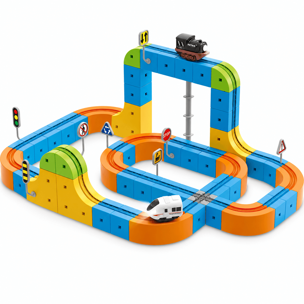 3D STEM Train Track Building Set