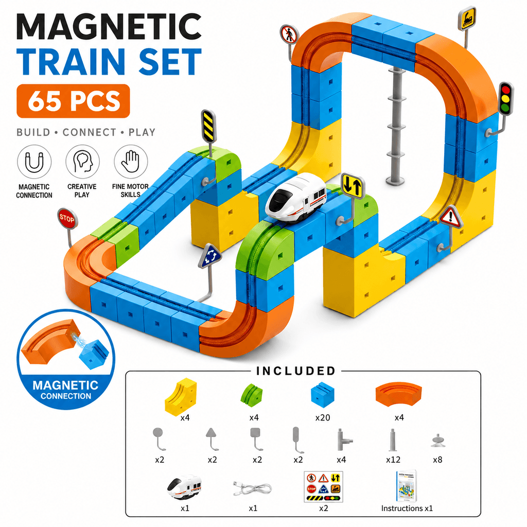 3D STEM Train Track Building Set