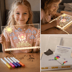 LED Acrylic Drawing Board for Kids – Reusable Light-Up Doodle Board