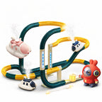 Steam Car Track Toy with Steam Effect and 360° Flip Rail