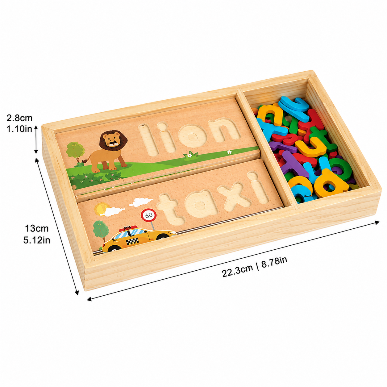 Montessori Word Board for Color Recognition and Spelling
