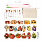 Wooden Food Threading Game for Fine Motor Development