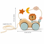 Wooden Pull Car for Early Toddler Movement Play
