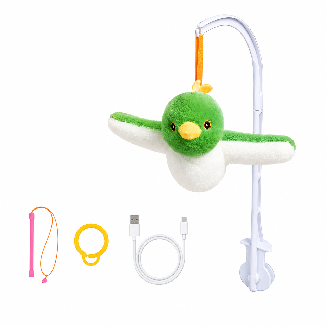 Hanging Plush Bird Toy for Stroller, Crib and Calm Sleep