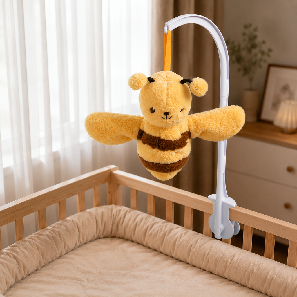 Hanging Plush Bird Toy for Stroller, Crib and Calm Sleep