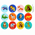 Wooden Animal Puzzle Cards for Early Learning Play