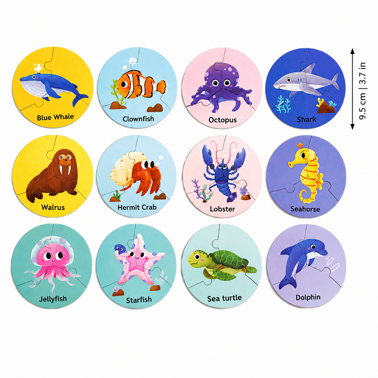 Wooden Animal Puzzle Cards for Early Learning Play