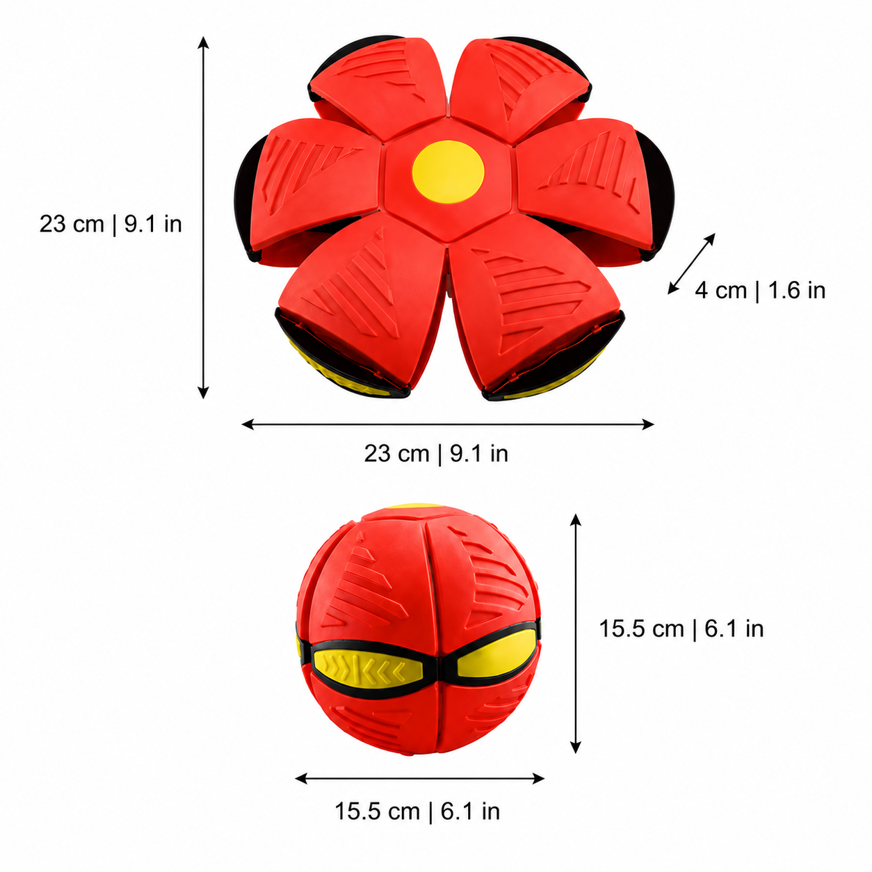 Pop-Up Flying Disc Ball for Outdoor Sports and Parties