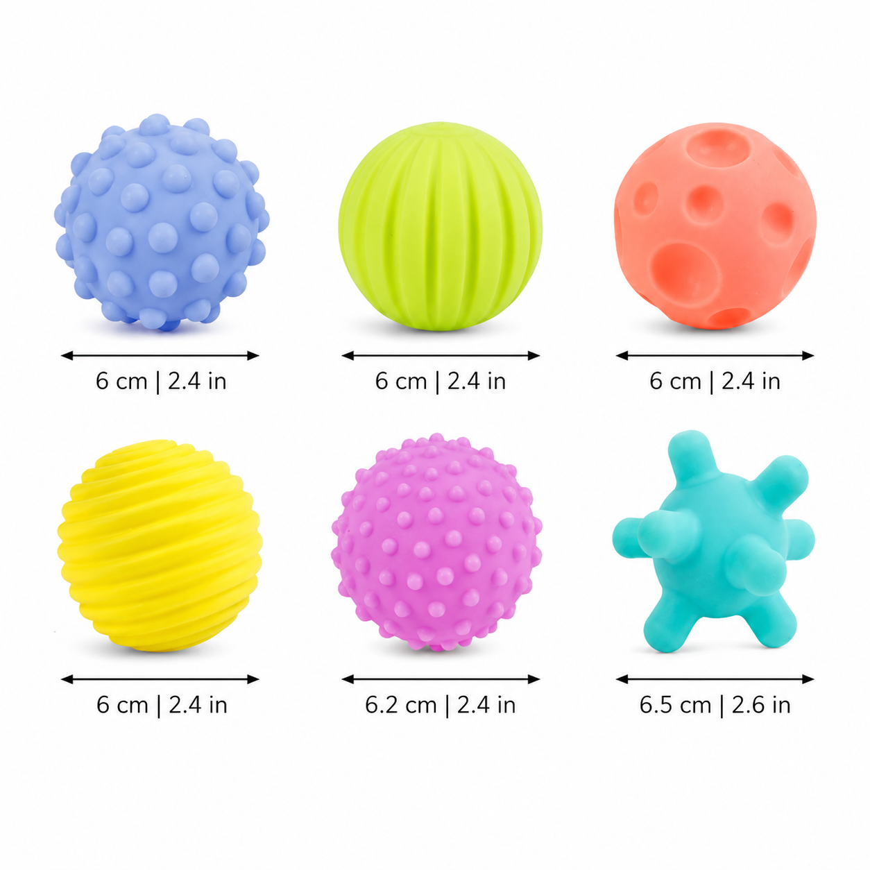 Soft Baby Ball Toys for Touch Training, Teething and Early Skills