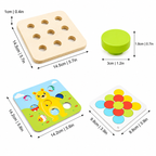 Wooden Matching Game for Shape, Color and Focus Practice