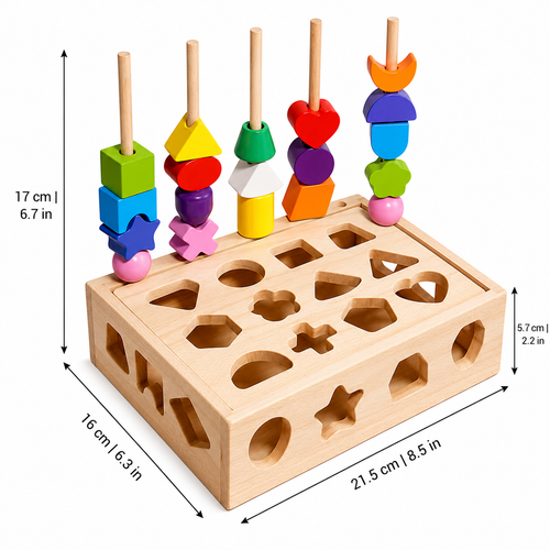 5-in-1 Wooden Activity Set for Early Skill Building