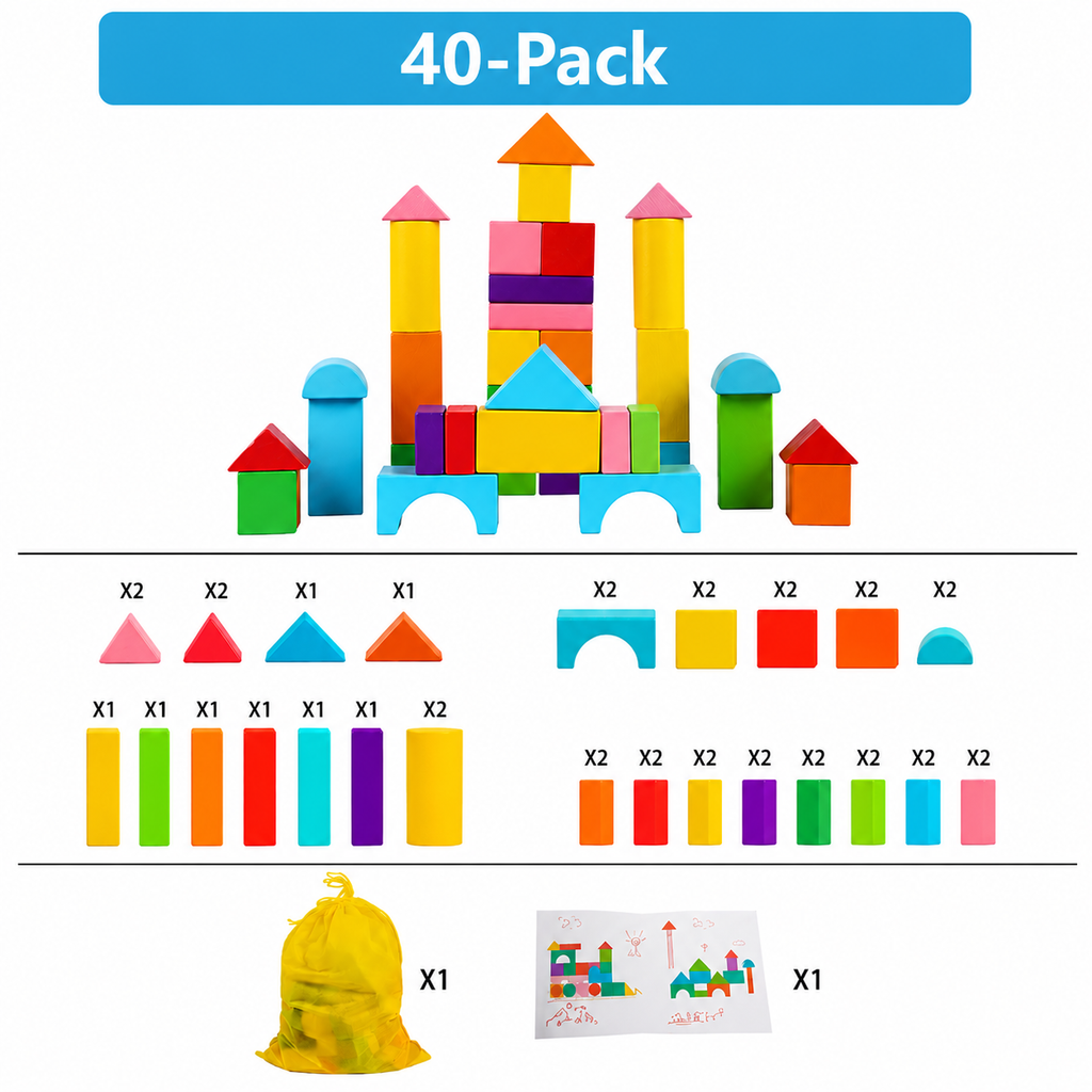 Soft Foam Building Blocks for Safe Toddler Construction Fun