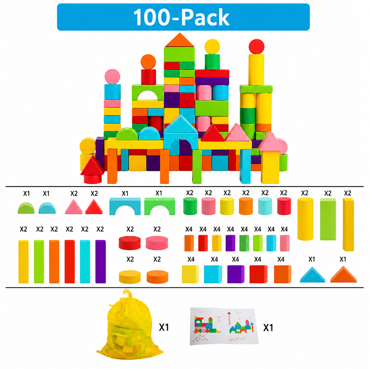 Soft Foam Building Blocks for Safe Toddler Construction Fun