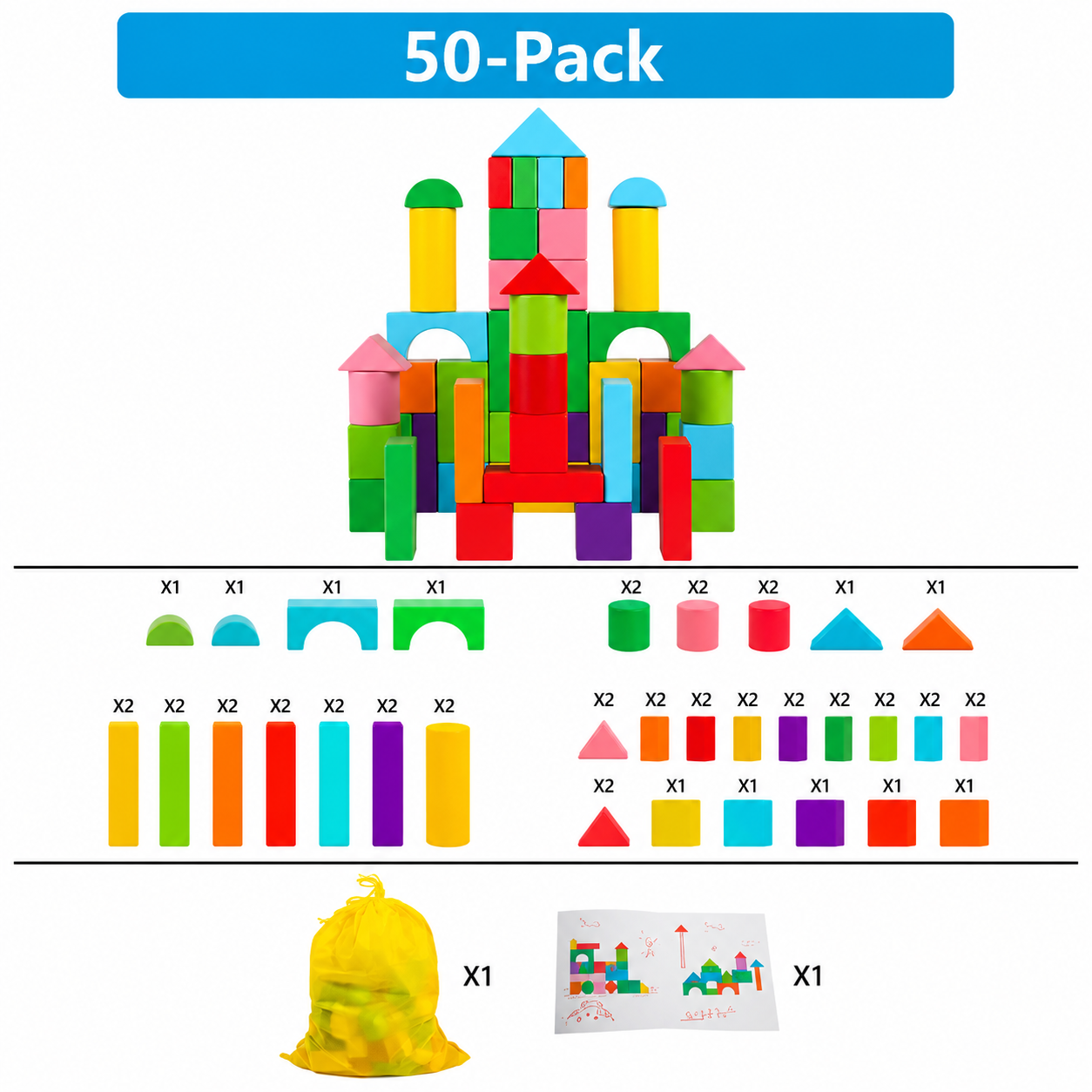 Soft Foam Building Blocks for Safe Toddler Construction Fun