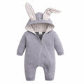 Hooded Rabbit Ear Romper for Little Ones - main product image