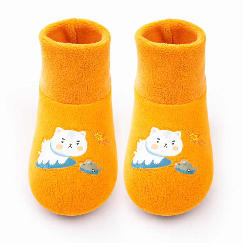 Winter Warm Anti-Slip Plush Baby Socks with Cartoon Style