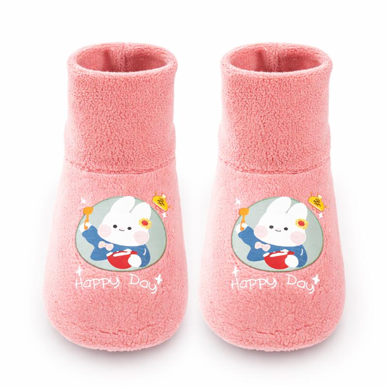 Winter Warm Anti-Slip Plush Baby Socks with Cartoon Style