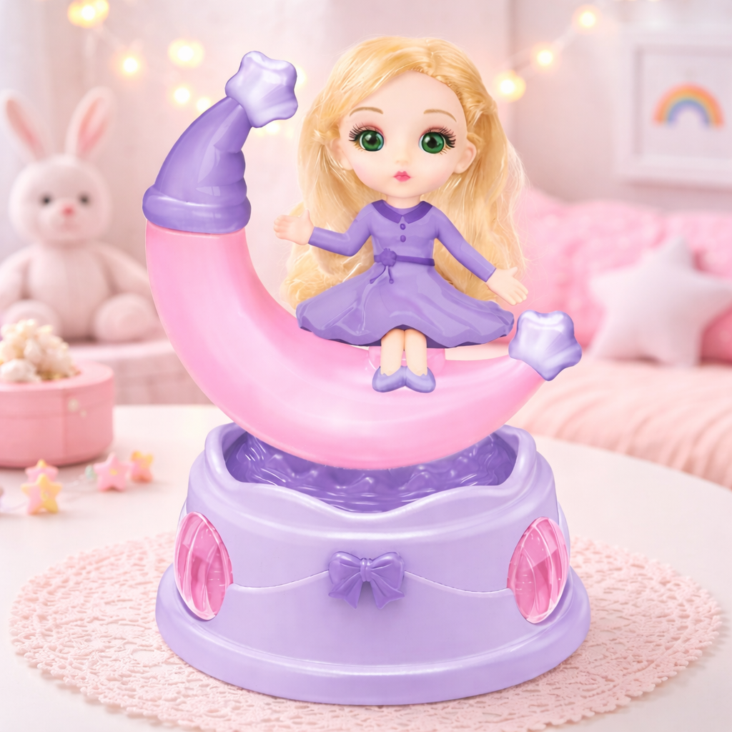 Electric Rotating Princess Doll with Light and Music - main product image