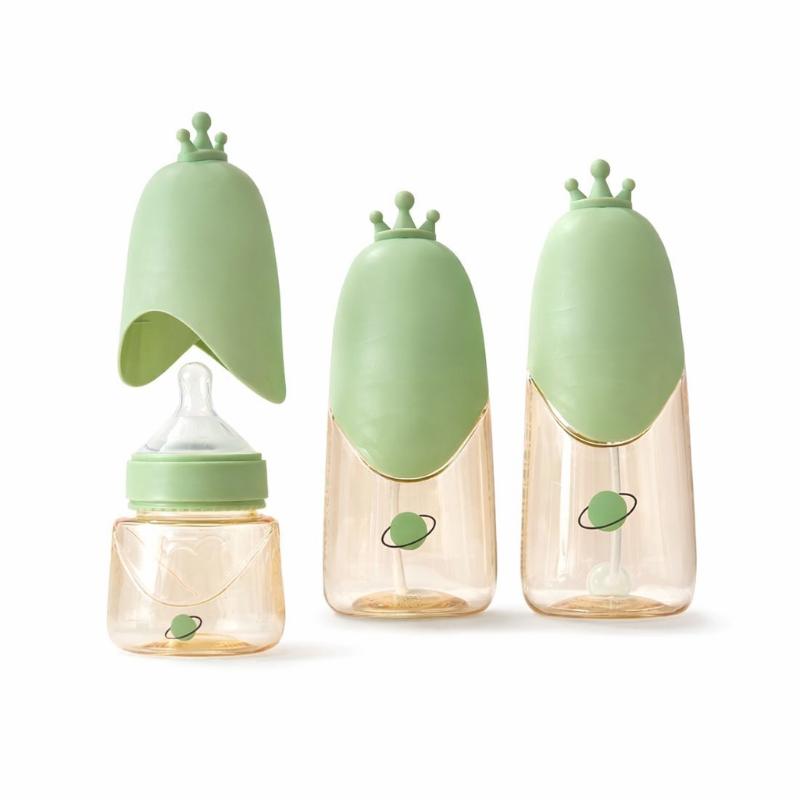 Anti-Colic Silicone Straw Bottle for Infants 3–6 Months