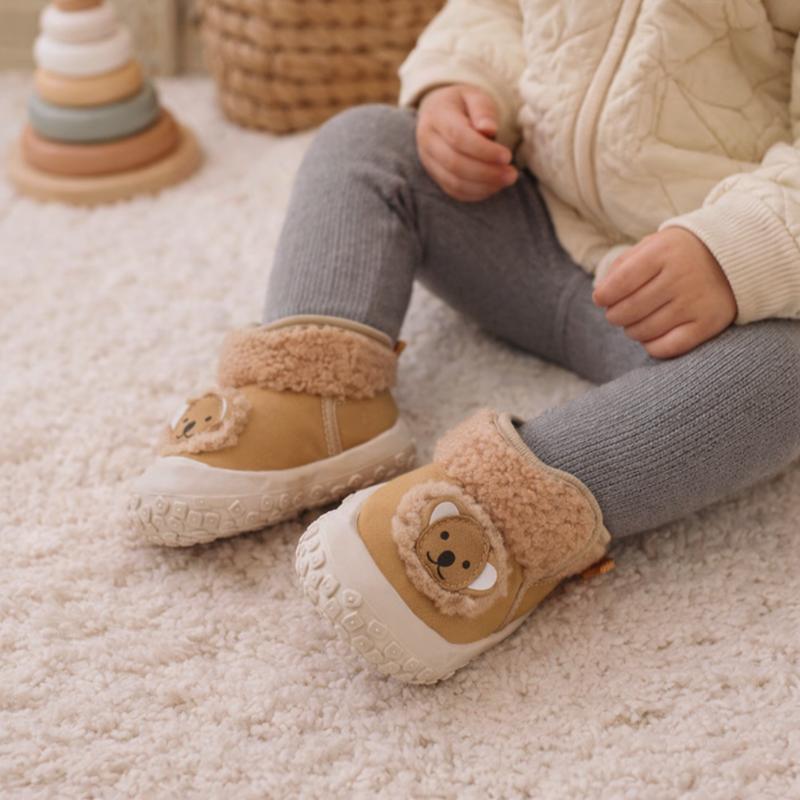 Plush Winter Baby Boots with Soft Sole and Warm Lining