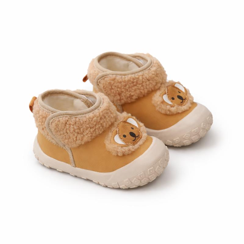 Plush Winter Baby Boots with Soft Sole and Warm Lining