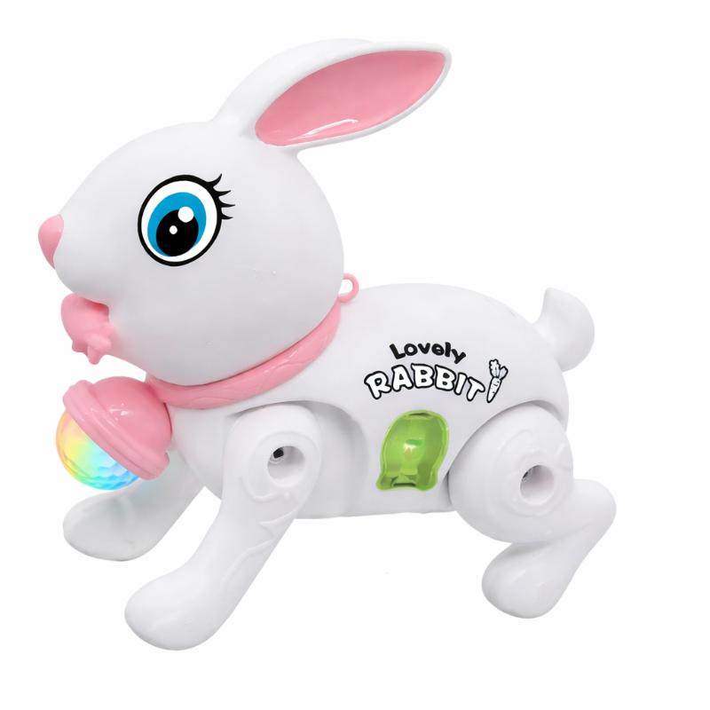 Light-Up Leash Bunny with Music and Glowing Effects