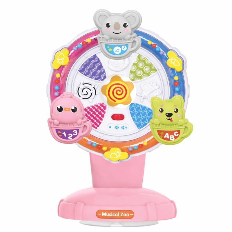 Rotating Musical Ferris Wheel Toy with Cute Cartoon Animals