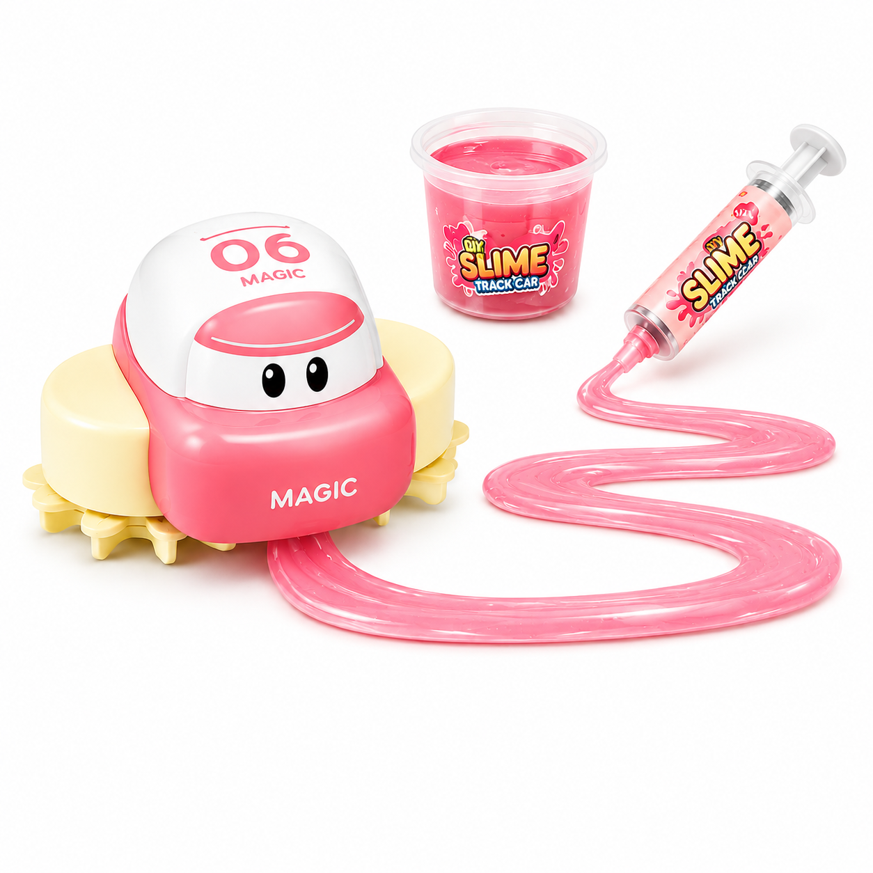 DIY Slime Track Car for Creative Racing and Sensory Play