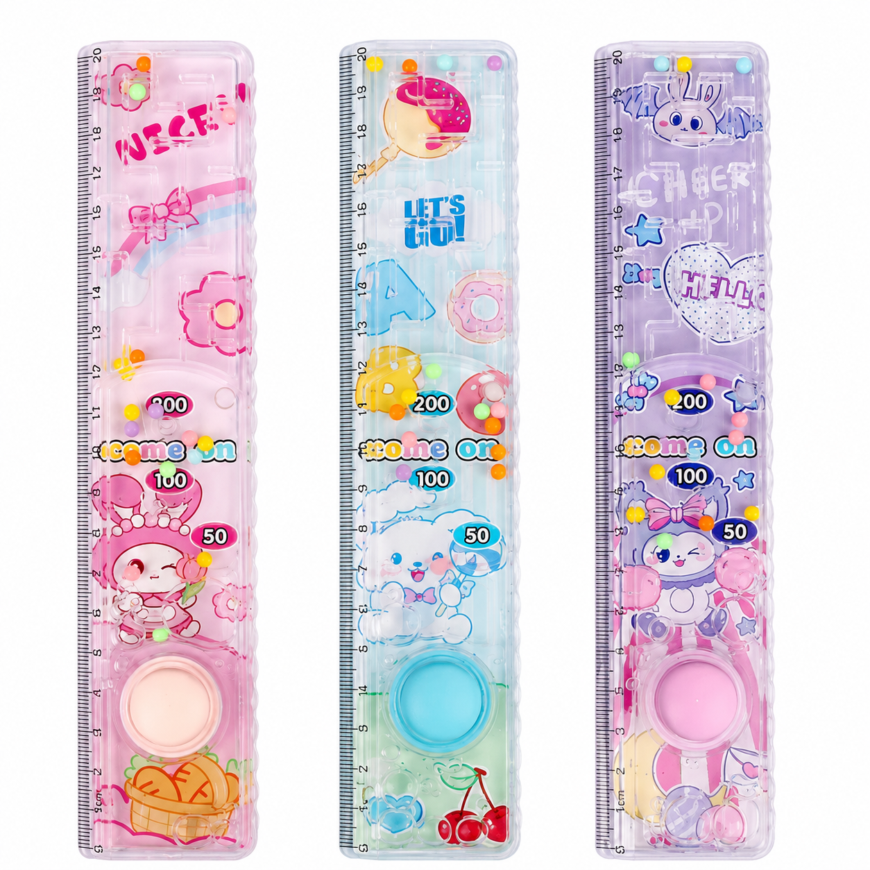 Fun School Ruler With Mini Bead Maze Play