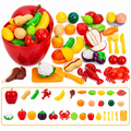 Pretend Food Cutting Set for Toddler Kitchen Play