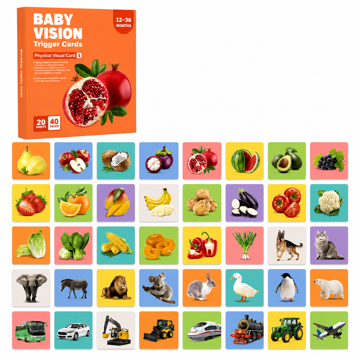 High-Contrast Cloth Book for Baby Visual Development