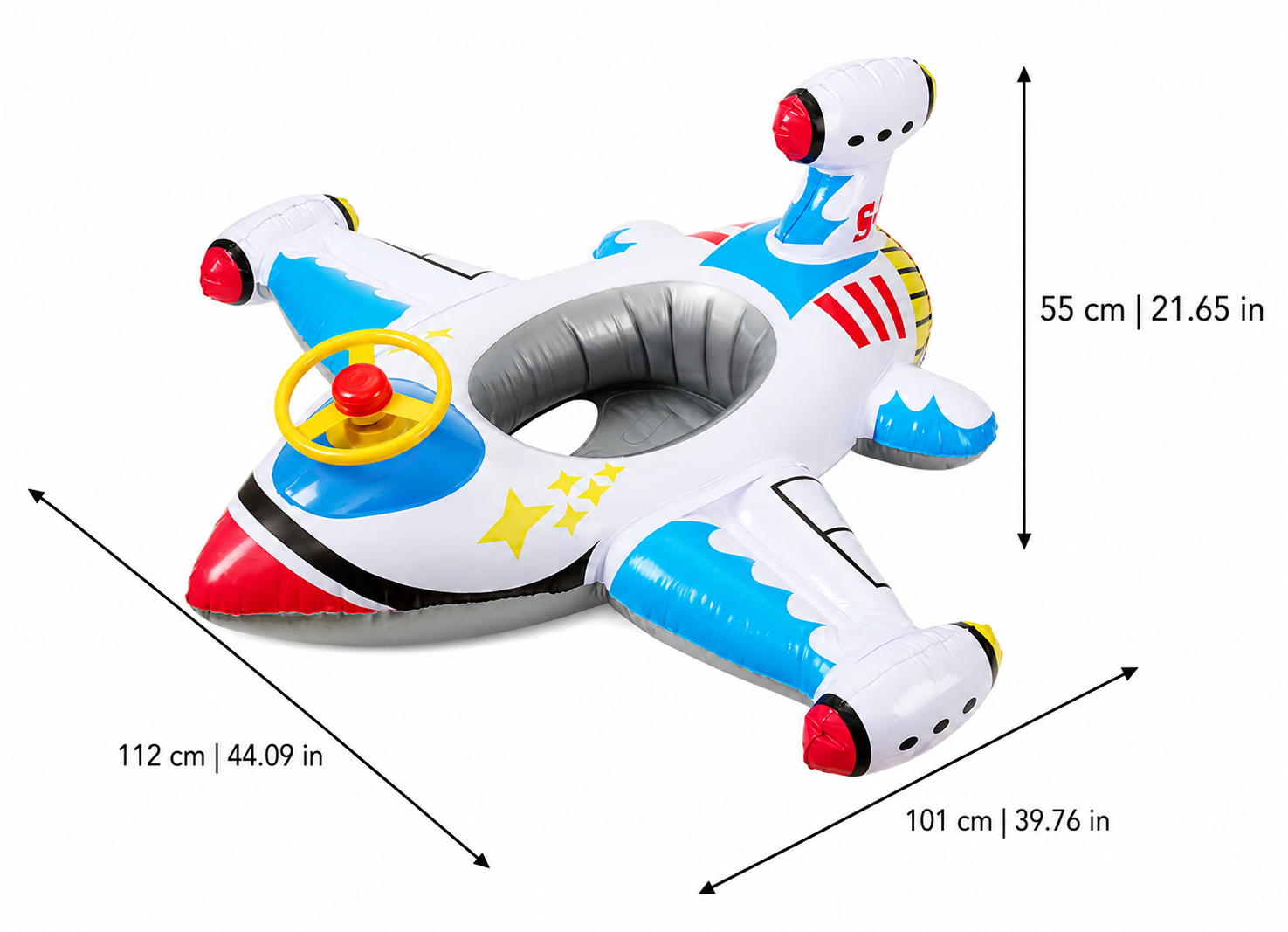 Airplane Swim Ring Seat for Kids’ Pool and Beach Fun