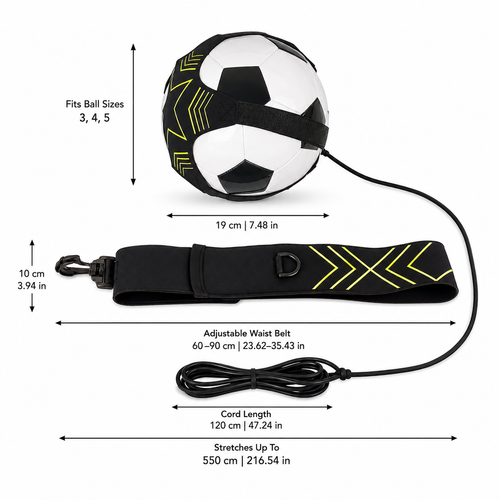 Adjustable Soccer Trainer for Ball Control and Solo Practice