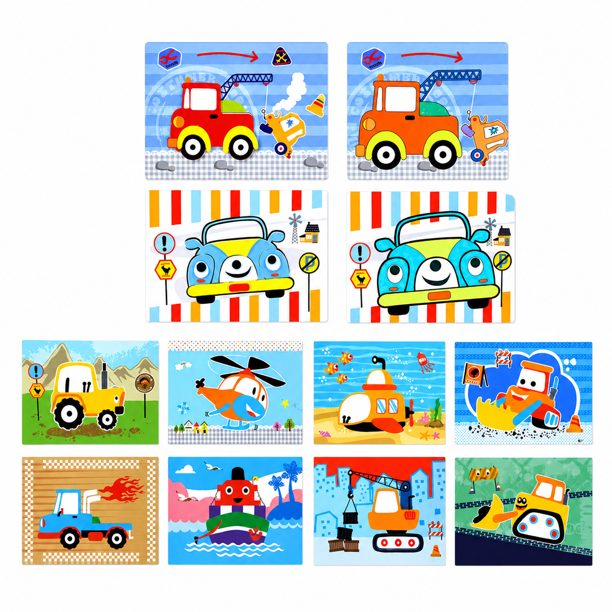 3D EVA Sticker Cards for Coloring, Crafting and Story Play
