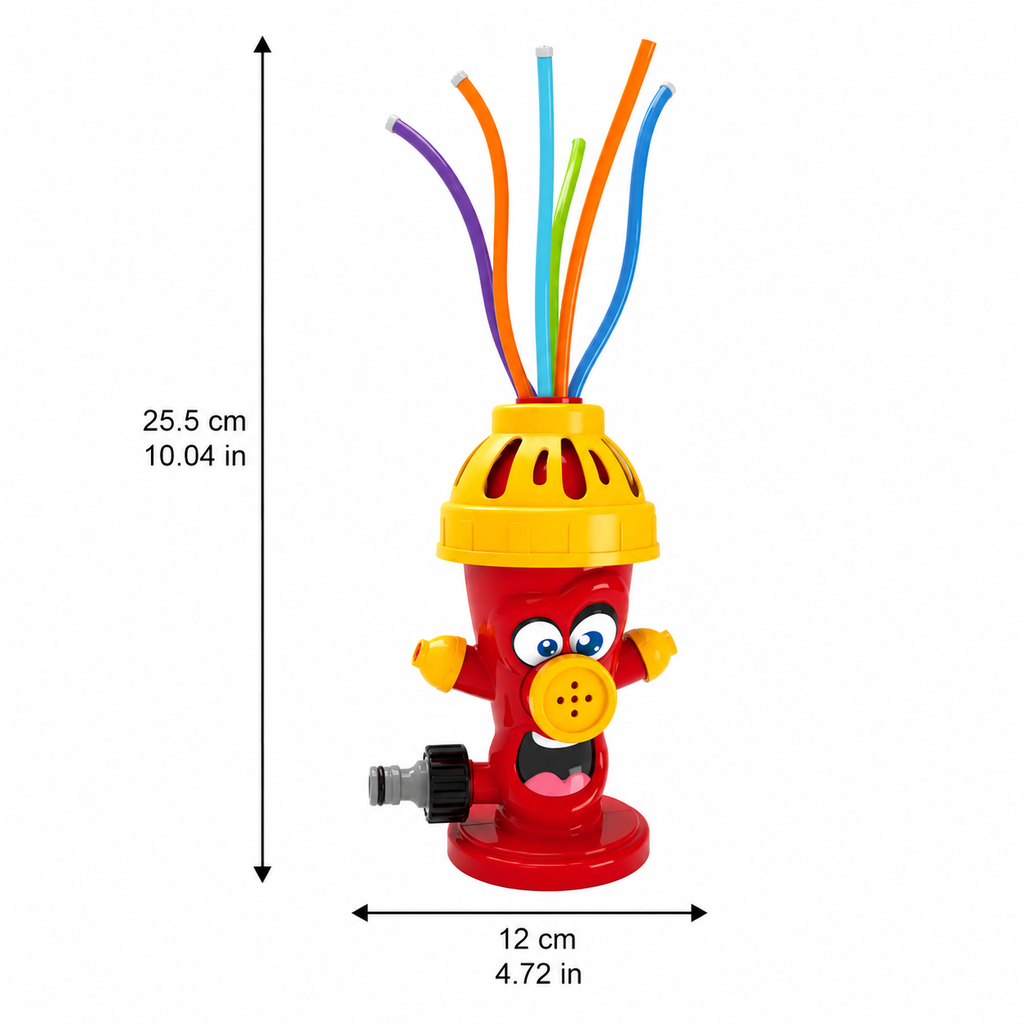 Cartoon Hydrant Sprinkler for Active Summer Yard Games