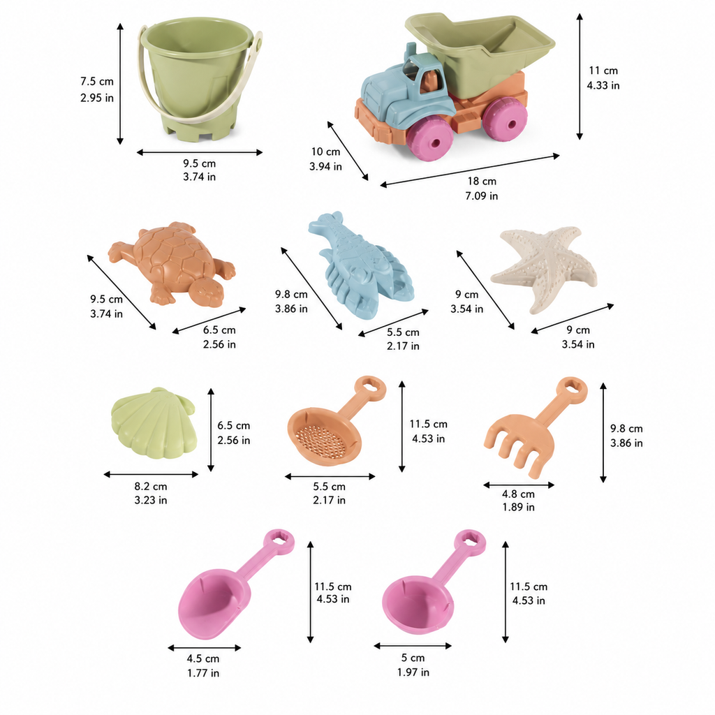 Kids Sand Tool Set for Creative Beach and Sandbox Play