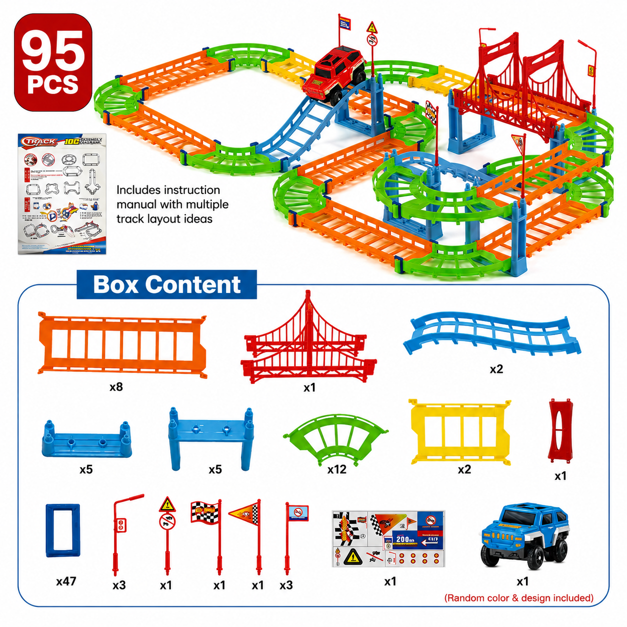 Electric Racing Track Set for Creative Builders and Fast-Paced Play