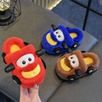 Warm Fluffy Winter Slippers for Kids with Non-Slip Sole