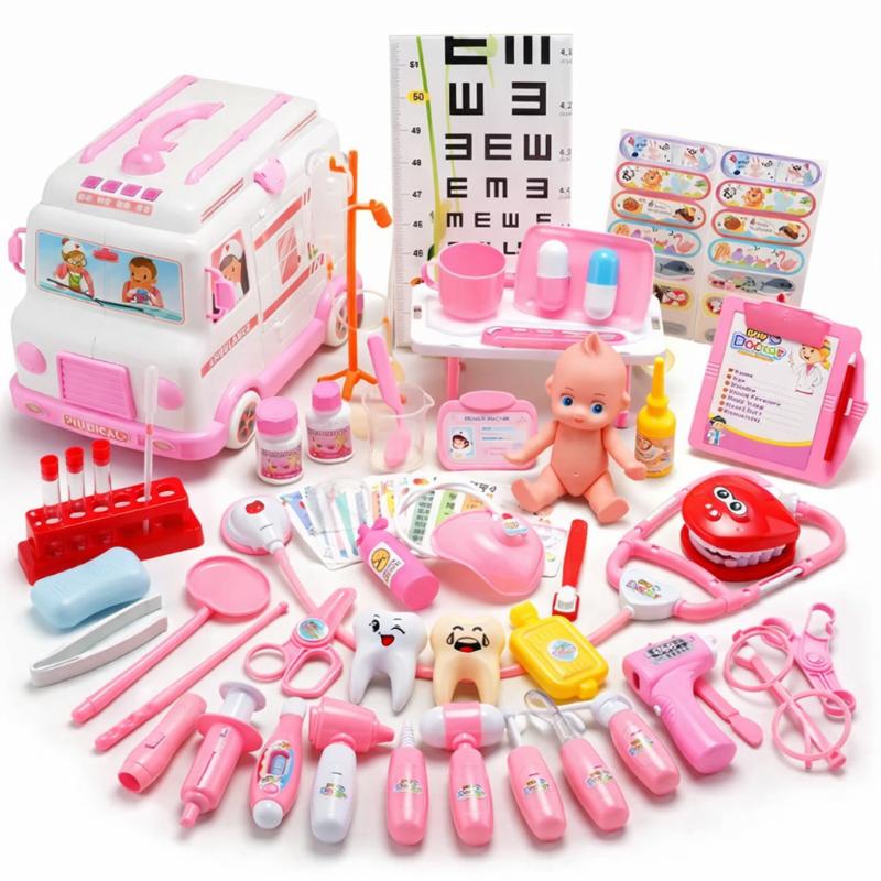 Kids Ambulance Car with Doctor Tools for Role Play