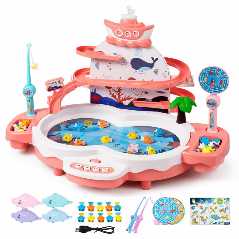 Multi-Function Electric Fishing Game with Music for Kids
