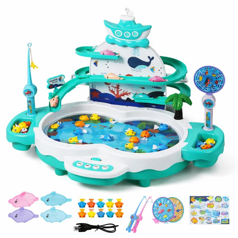 Multi-Function Electric Fishing Game with Music for Kids