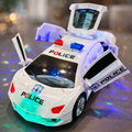 Rotating Electric Police Car Toy with Lights, Music, and Motion - main product image
