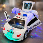Rotating Electric Police Car Toy with Lights, Music, and Motion - main product image