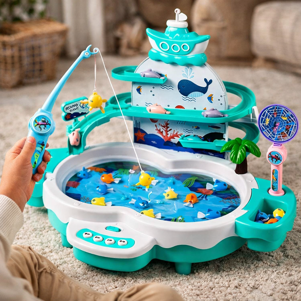 Multi-Function Electric Fishing Game with Music for Kids - main product image