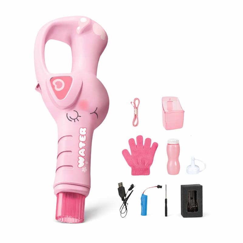 Rechargeable Bubble Maker with Lights and Bubble Mist