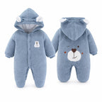 Soft Fleece Hooded Romper for Newborns and Infants - main product image