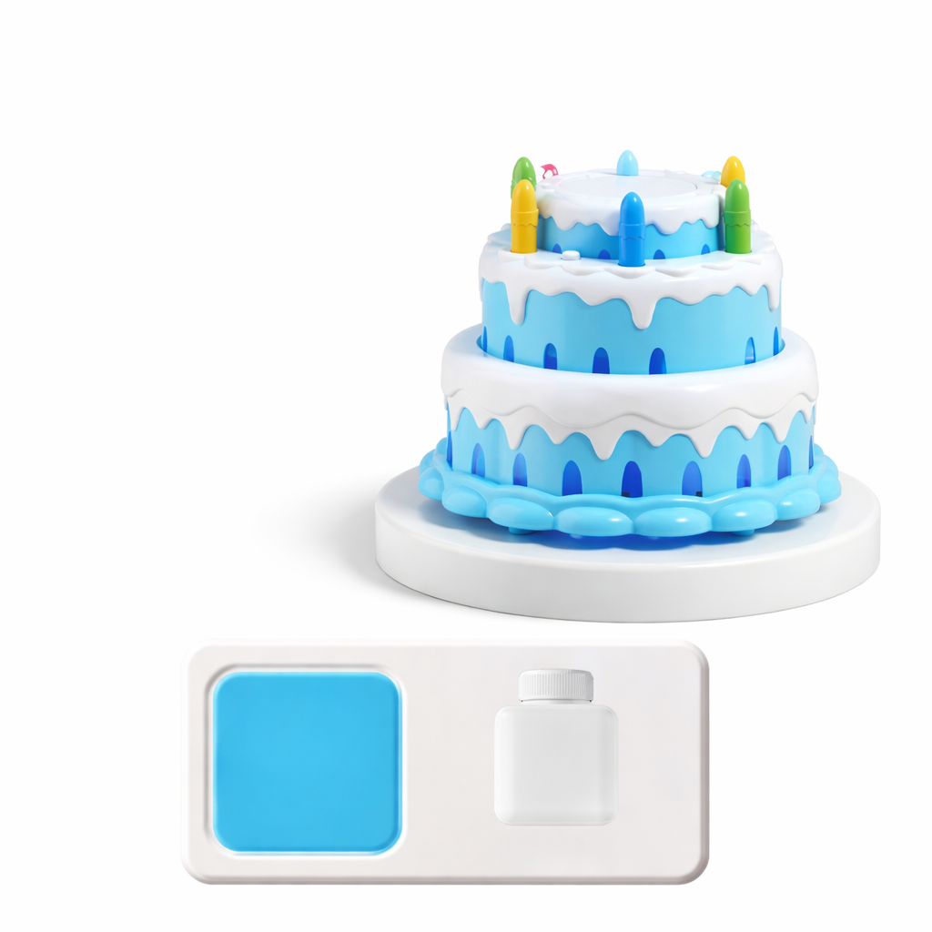 Birthday Cake Bubble Machine with Flashing Music - main product image