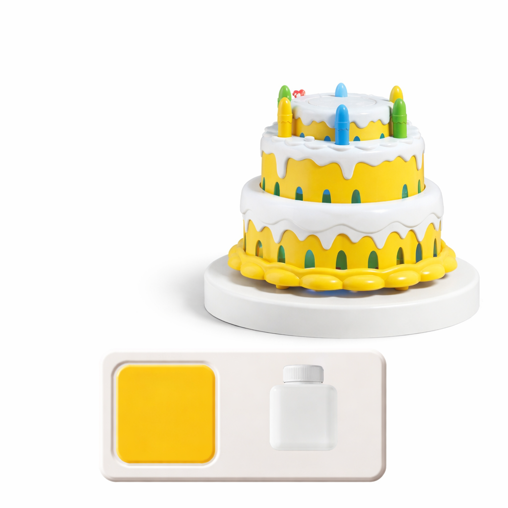 Birthday Cake Bubble Machine with Flashing Music