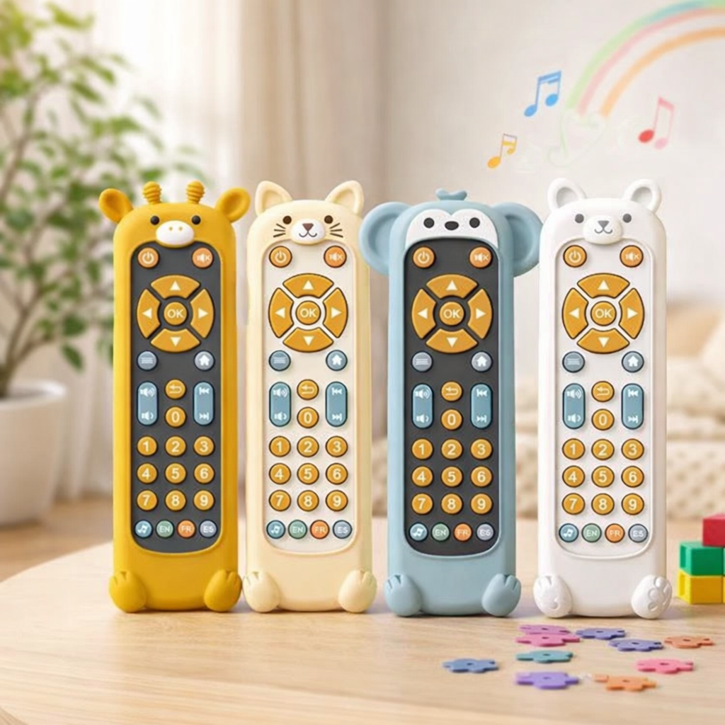 Baby TV Remote Toy with Music, Lights, and Sensory Play